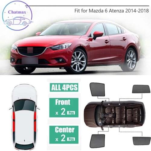 For Mazda 6 Atenza 2014-2018 Window Sunshade UV Protection Ray Blocking Mesh Visor Laser Black Net Yarn