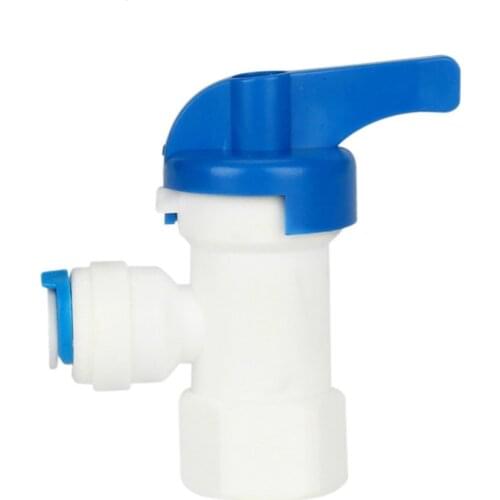 1/4" 3/4" Female - 1/4" 3/8" OD Tube Pipe Fitting Hose Pressure Barrel Ball Valve Aquarium RO Water Filter Reverse Osmosis