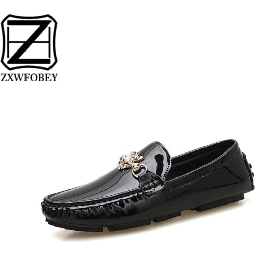 ZXWFOBEY Men Cowboy Gommino Leisure Shoes Outdoor Large Size Fashion Outdoor Casua Loafers 47 48 Big Size