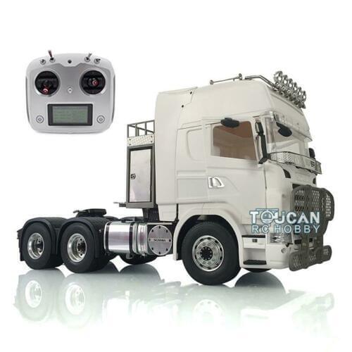 1/14 LESU 6*6 Metal Chassis Rack Lights Hercu Sca RC Tractor Truck Radio THZH0969-SMT2