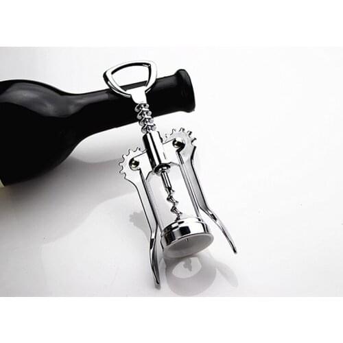 1PC New Arrival Boutique New Chrome Plated Steel Wing Typed 6-Inch Corkscrew Wine Bottle Opener KX 135
