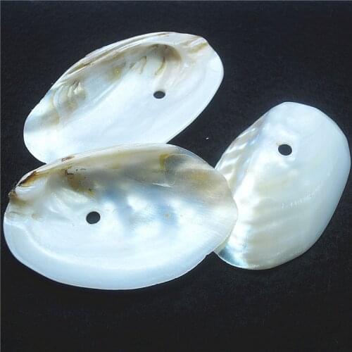 1PC Nature Saltwater Shell Pendants Oyster Pearl From Sea Size 8X5CM Nature White Colors Good For Your Free Shippings