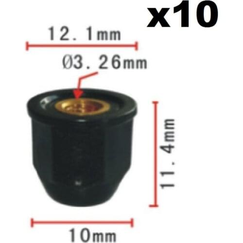 10x For Honda FANGLED NUT HOLDER ATTACHMENT CLIP / Nylon Retainer Clip