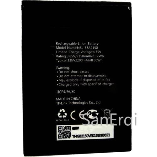 2150mAh NBL-38A2150 c7lite Replacement Battery For TP-link Neffos c7lite NBL-38A2150 Rechargeable Li-polymer Bateria Battery