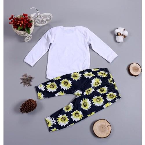 2018 Newborn Baby girls clothes White Tops Bodysuit+Pants+Headband Fashion 3pcs set style baby girl Clothing set