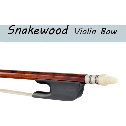 4/4 Snakewood Violin Bow Traditional Baroque Fiddle Bow Well Balance
