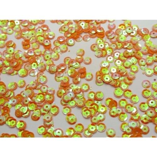 5000pcs Orange AB 6mm CUP round loose sequins Paillettes accessories diy sewing Wedding craft
