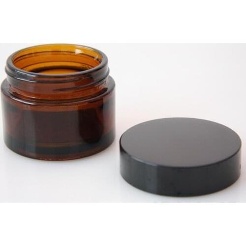 200pcs 50g amber glass jars, 50ml cream jars, skin care cream bottles new