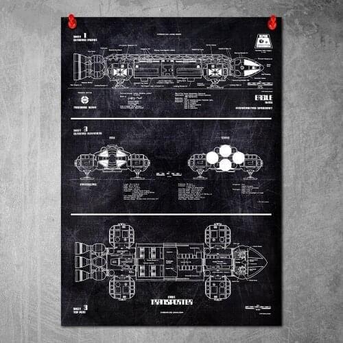 No Frame HD Home Decoration Printing SPACE EAGLE Poster Canvas Wall Art Oil Painting Living Room Decor