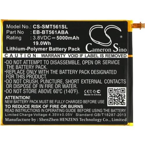 Cameron sino 5000mah battery for SAMSUNG Galaxy Tab E Nook Edition 9.6 SM-T560 SM-T561 SM-T565 EB-BT561ABA EB-BT561ABE