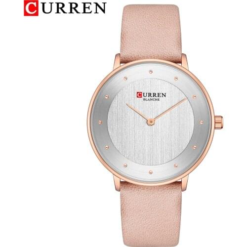 CURREN Brand Rose Gold Women Watches Luxury Dress Fashion Ladies Watch Leather Quartz Women Wristwatch Waterproof reloj mujer