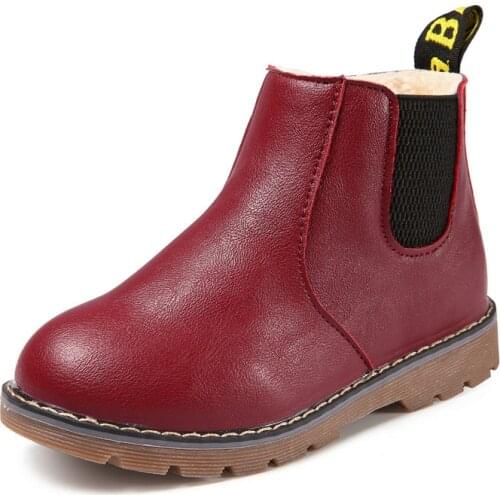 Plus Velvet Thickening Childrens Snow Boots Autumn And Winter Baby Cotton Shoes Korean Casual Boys And Girls Martin Boots