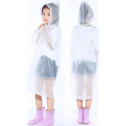 Raincoat Children Useful Unisex Rainsuit Waterproof Windbreaker Rain Coats Outdoor Hiking Rainwear Jacket Poncho Hoodie L*5