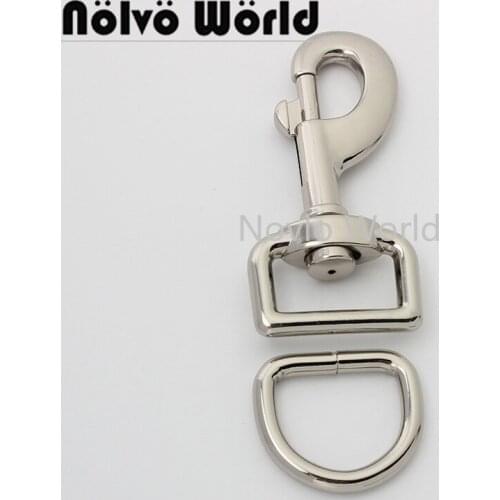 10-30sets 2 colors 5.0mm 26mm D rings with 26mm sanp hooks for woman bag welded rings purse accessories