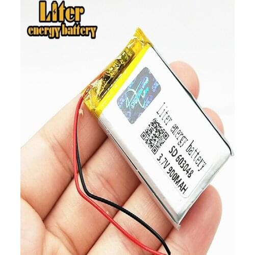 3.7V 900mAh 603048 Lithium Polymer Li-Po li ion Rechargeable Battery cell For Mp3 MP4 MP5 GPS mobile bluetooth Drone Game Player