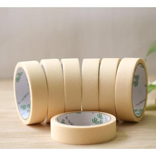 Masking Tape Beige/Beige Single-Sided Tape Self-Adhesive Crepe Paper Oil Painting Sketch Drawing Office Supplies About 20 Meters