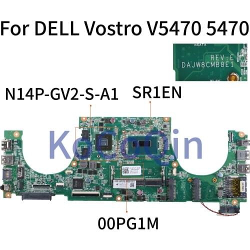 KoCoQin Laptop motherboard For DELL Vostro 5470 V5470 Core I3 SR1EN Mainboard CN-00PG1M 00PG1M DAJW8CMB8E1 N14P-GV2-S-A1