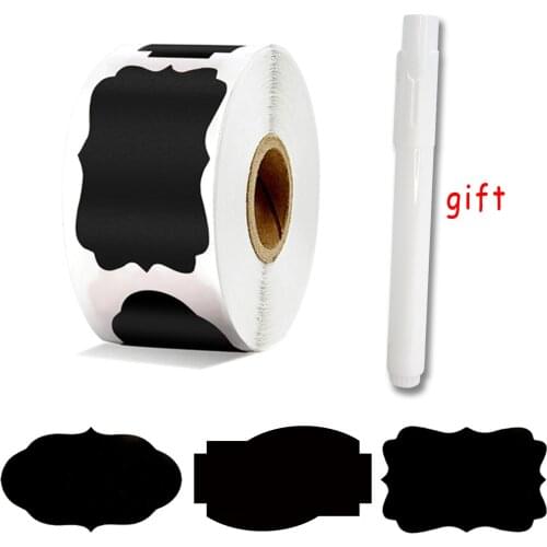 Chalkboard Labels sticker 300Pcs/Roll for Household kitchen Jars Stickers Removable Waterproof Blackboard Sticker Label Decor