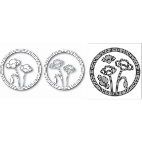 New Flower Circle Frame 2020 Metal Cutting Dies for DIY Scrapbooking Paper Decorative and Card Making Embossing Craft No Stamps