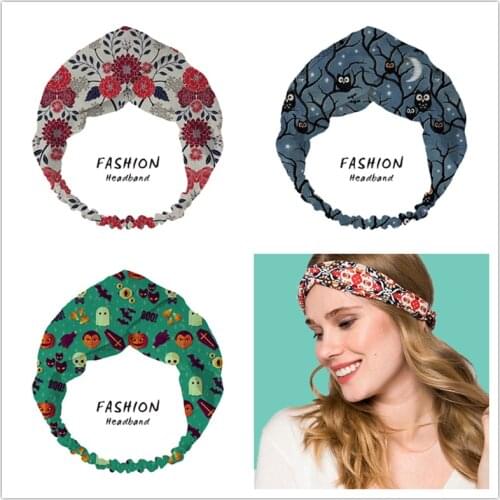 2021 Women Girls four seasons Hair Bands Retro Print Headbands Turban Bandage Bandanas HairBands Hair Accessories Headwrap