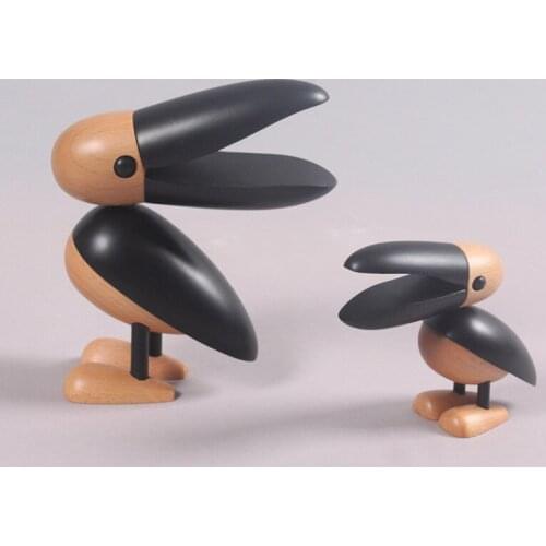 Nordic Toucan Size High-end Home Solid Wood Ornaments Handmade