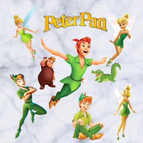 England fairytale wall decals Peter Pan 3d vinyl stickers kids room nursery decoration children puzzle cartoon wallpaper 60*30cm