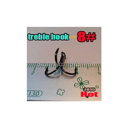 2015spring hot 35647treble hooks 8# quantily 500pcs Specialty hooks High-carbon steel