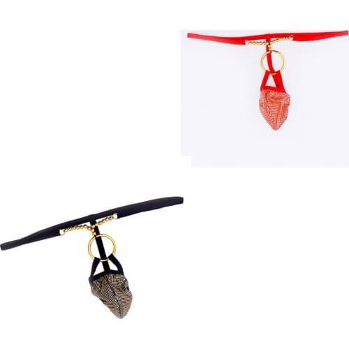 Mens Sexy Stretchy See-through Pouch G-string Thong Briefs Underwear Exotic Gay Briefs For Sex Exotic T-Back Lingerie