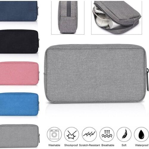 Power Bank Case Oxford Case Box for Headphone Earphones Hard Drive Disk USB Cable External Storage Carrying SSD HDD Phone Pouch