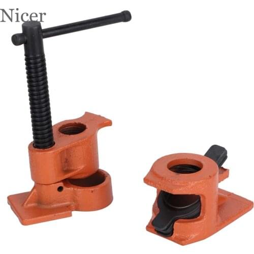 1/2 Inch Pipe Clamp Jaws Vise Fixture Set Plumbing or Cabinet Fixed Length Tube Clip Job Adjusted Workpiece Woodworking Tool Kit