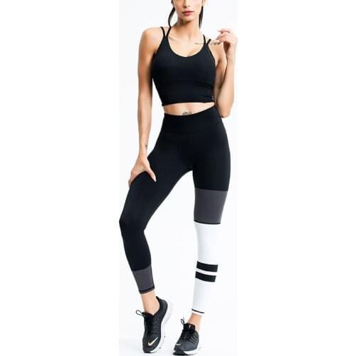 Women Seamless Yoga Set Fashion Striped Gym Clothing Push up Sports Bra High waist Yoga Leggings Workout Fitness Sports Suit