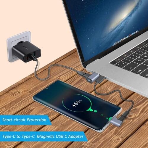 100W 24-Pin Magnetic Type C Adapter For Macbook 3.1 Magnet 10Gbs Sync Data Transfer 4K Video Output Portable Car Charging Safety