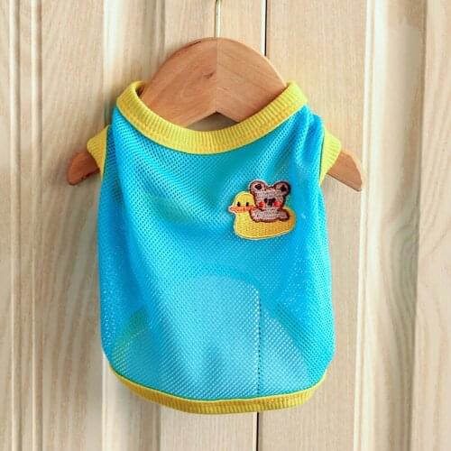 2021 New Pet Dog Clothes Summer Thin Cartoon Animal Dog Cat Vests Pet Dog Cool Mesh Shirts for Chihuahua Small Dog Pet Products