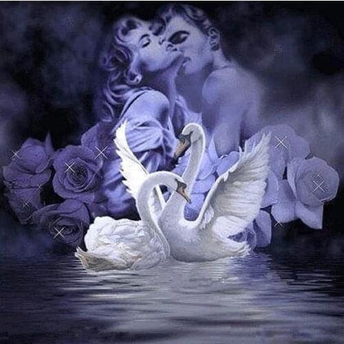 3d Diamond Mosaic Home Decor Diamond Embroidery diy diamond Painting Cross Stitch kit Swan Lovers picture