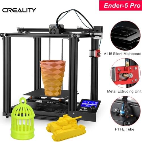 Creality 3D Ender-5 Pro 3D Printer DIY Kit 220*220*300mm Build Volume with Upgrade Silent Motherboard PTFE Tubing Metal Extruder