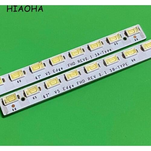 2pcs/Lot Original LED Backlight Strip For 47" V5 Edge REV 0.1 3660L-0348A 0349A 47LE5500-CA LG47LE5300-CA 47LX6500-CA LE47A300N