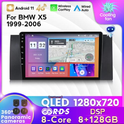 KEMEDE API29 car stereo for BMW 5 E39 E53 X5 1995-2001 2002 2003-2006 navigation GPS audio 2 DIN Android 10 car multimedia radio