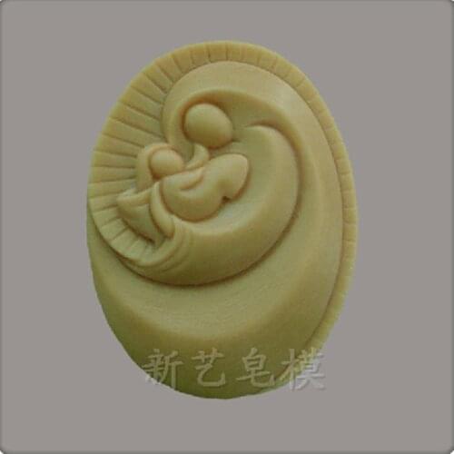 Abstract Mom Holds Baby Design Soap Molds Mothers Day Silicone Mold Fragrance Wax Mould Decorating Crafts Silicone Molds