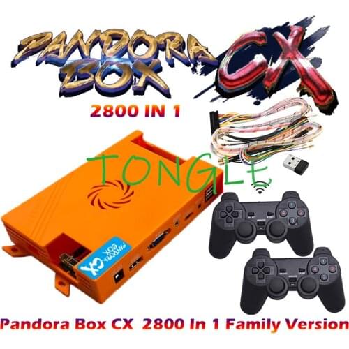 Latest Pandora Box CX 2800 in 1 Wireless Wired Kit Support Save Game 3P 4P Add FBA MAME SFC SNES MD Game 3D Tekken Mortal Kombat