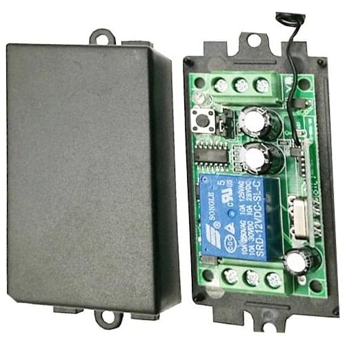DC12V 1CH 1CH 10A Wireless Remote Control Switch Receiver ,315/433.92 MHz/lamp/ window/Garage Door/shutters
