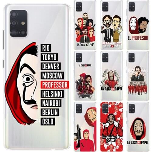 Spain TV LA CASA DE PAPEL Soft Silicone Case Cover For Samsung A10 A20 A30 A40 A50 A60 A70 A01 A51 A71 A6 A8 Plus A7 2018