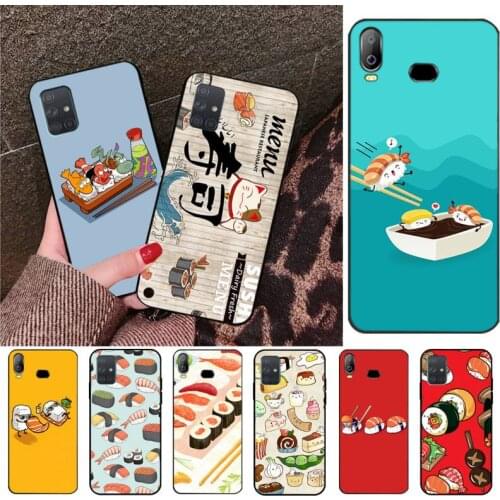 HPCHCJHM cartoon cuisine Sushi food DIY Luxury Phone Case For Samsung A10 A20 A30 A40 A50 A70 A80 A71 A91 A51 A6 A8 2018