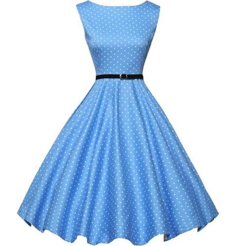 Floral Print Women Summer Dress 50s 60s Retro Swing Vintage Dress A-Line Party Dresses With Belt jurken Plus Size vestidos 2021
