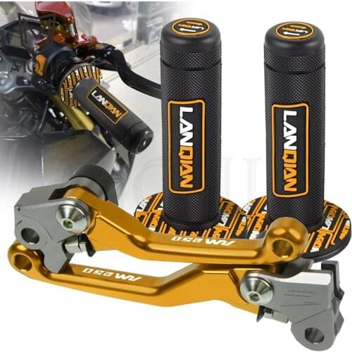 For SUZUKI RM250 RM 250 2004-2008 2005 2006 2007 CNC Pivot Brake Clutch Levers Dirt Bike Handle Hand Grip Handlebar Motocross