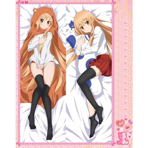 Anime Cartoon Doma Umaru Double-Sided Bolster Hugging Pillow Case Pillow Cover Pillowcase Peach Skin 2 Way No.511059
