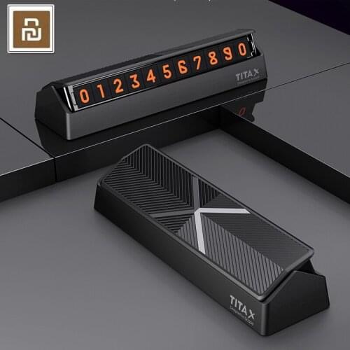 Xiaomi mijia Bcase TITA X Share To Bcase Flip Type Car Temperary Parking Phone Number Card Plate Mini Car Decoration