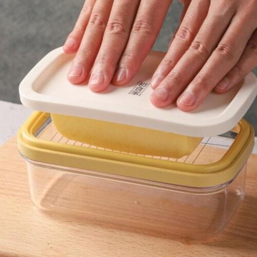 Large Capacity Butter Box Butter Box Bheese Cutting Fresh Box Sealed Rectangular Storage Box Baking Tool Kitchen Supplier