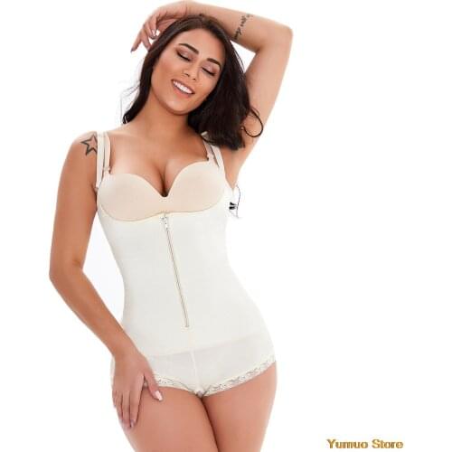 WomensBindersAndShapersBodysuitShapewea WomenLatexBody ShaperPostLiposuctionGirdleClipAndZipperTummyControl Newgirdlesfor women