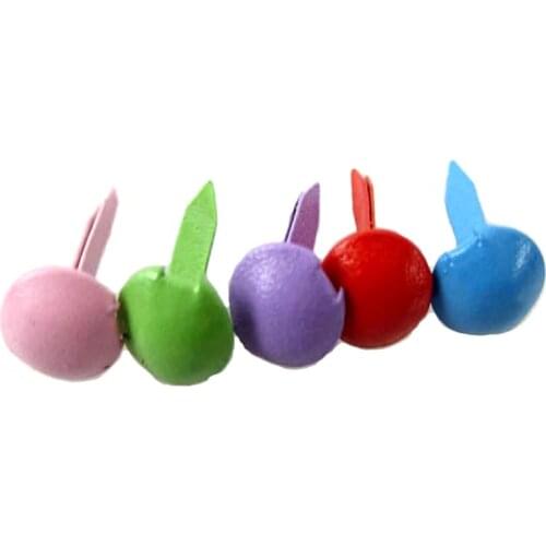 500Pcs Mixed Pastel Iron Round Metal Mini Brads For Craft Scrapbooking Card Making DIY Rivets Embellishment 9x5mm