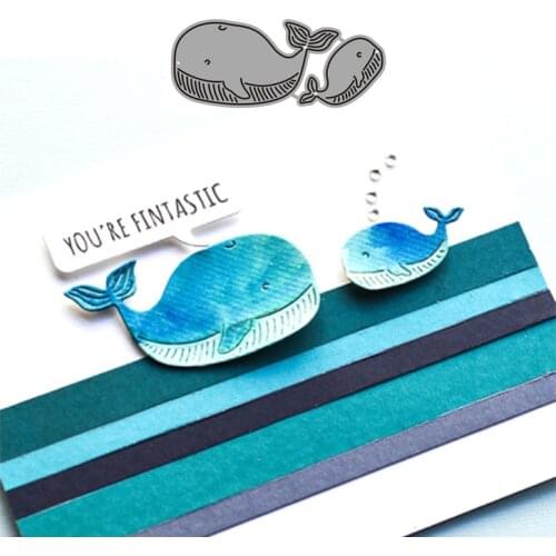 Mini Dancing Whale Metal Cutting Dies for Scrapbooking Handmade Tools Mold Cut Stencil New 2021 DIY Card Make Mould Model Craft